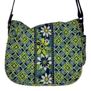 Vera Bradley Baroque Messenger Bag With Adjustable Strap & Multiple Pockets
